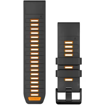 Garmin QuickFit remienok na hodinky 26 mm silikónový grafitový/Spark Orange (010-13393-05)