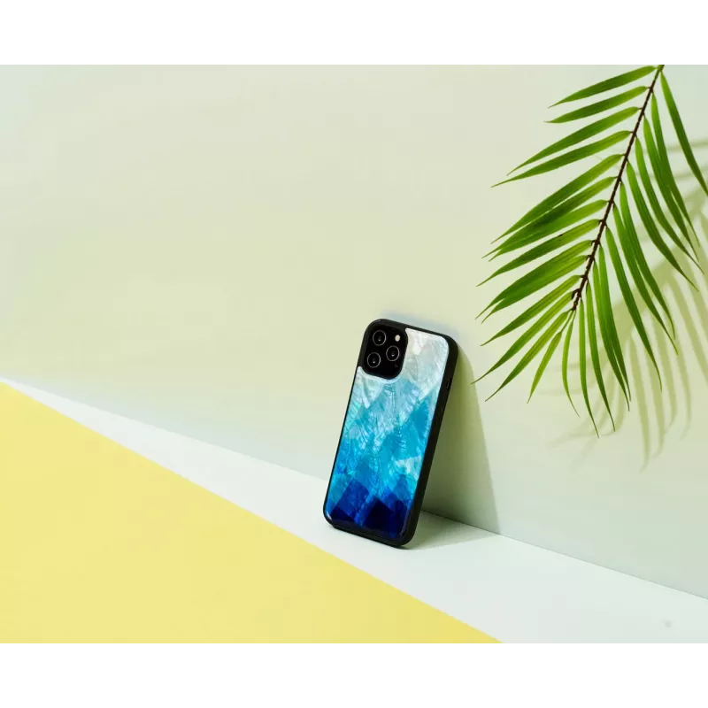 Ochranné puzdro iKins pre Apple iPhone 12 Pro Max — blue lake čierna