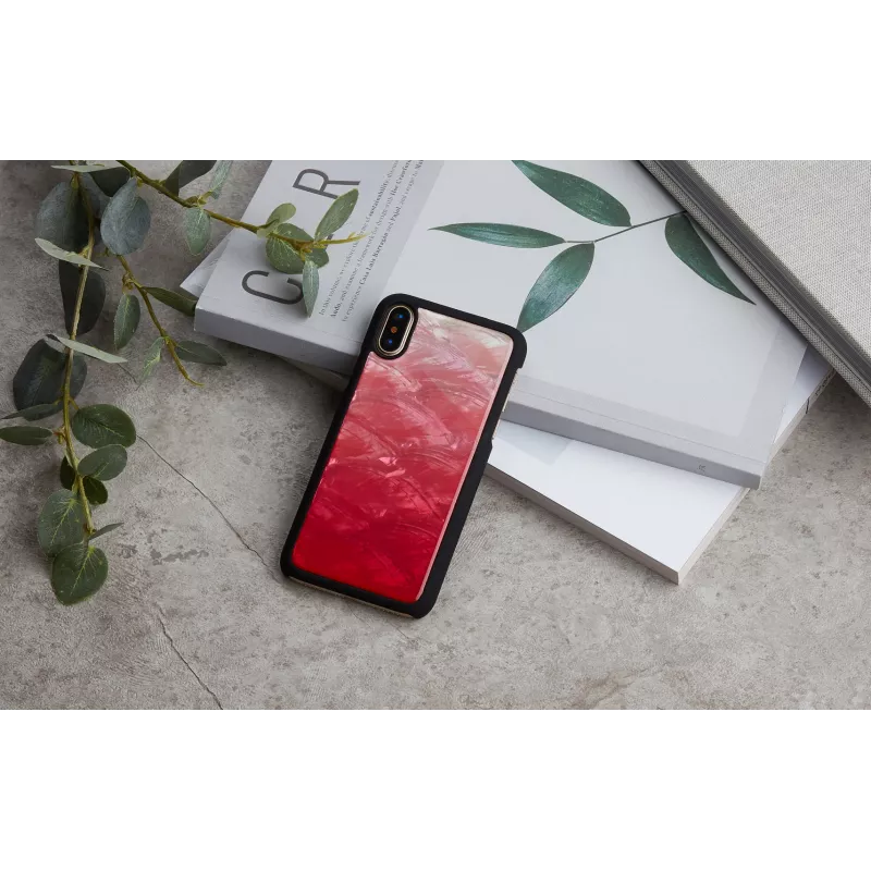 Obal na smartphone iKins pre iPhone XS / XS S – pink lake a čierny, ochranné puzdro