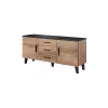 Cama komoda LOTTA 150 2D3S wotan dub + matná čierna