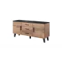 Cama komoda LOTTA 150 2D3S wotan dub + matná čierna