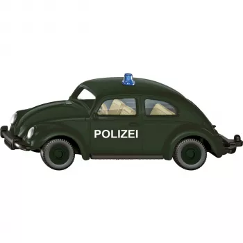 Odlievaný model policajného auta VW Chrobák od Usorteret Siku model SIE-30475011, mierka neuvedená, zberateľské hračkárske vozidlo