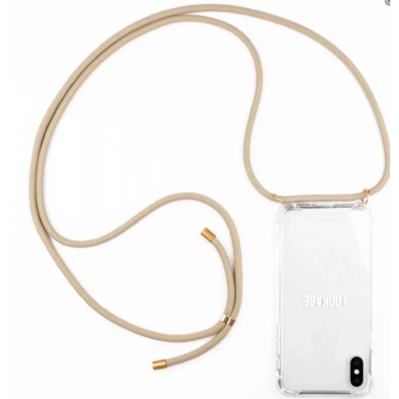 Obal na smartfón na krk Lookabe pre iPhone Xs Max – zlatý nude