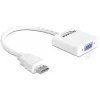 Delock adaptér HDMI-A konektor samec > VGA konektor samica - video adaptér - HDMI samec na HD-15 (VGA) samica - biely (65346)