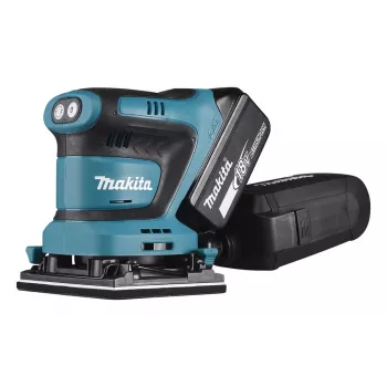 Makita DBO480Z prenosná vibračná brúska, excentrická brúska, 14000 OPM, čierna, modrá, 210 W
