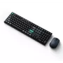 Keychron B36 + BM25 sada klávesnica-myš, Full-Size 100% QWERTY angličtina, USB + bezdrôtové + Bluetooth, nožnicové spínače, čierna, myš súčasťou