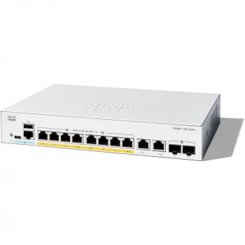 Cisco Catalyst 1300-8FP-2G – switch – L3 – managed – 8 x 10/100/1000 (PoE+) + 2 x Combo Gigabit SFP/RJ-45 – rack-mountable – PoE+ (120 W) (C1300-8FP-2G)