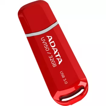 USB flash disk ADATA DashDrive UV150 32 GB, USB Type-A 3.2 Gen 1, červený, s krytkou