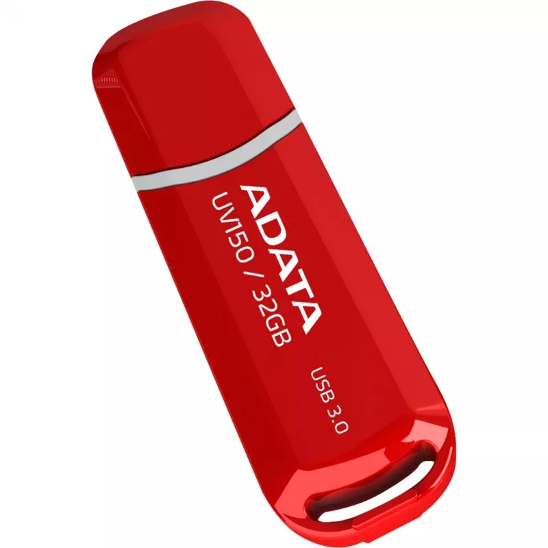 USB flash disk ADATA DashDrive UV150 32 GB, USB Type-A 3.2 Gen 1, červený, s krytkou
