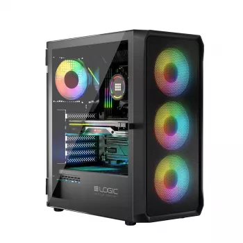LOGIC CONCEPT Portos ARGB ATX Mid-Tower skriňa, čierna