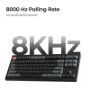 Mechanická klávesnica Keychron V3 Ultra 8K – kábel & Bluetooth, QWERTY, RGB, čierna