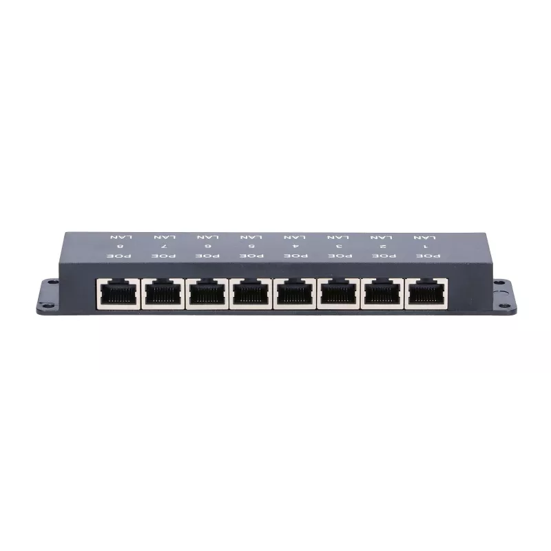 Extralink 8-port PoE injektor, 8x 100 Mb/s RJ45