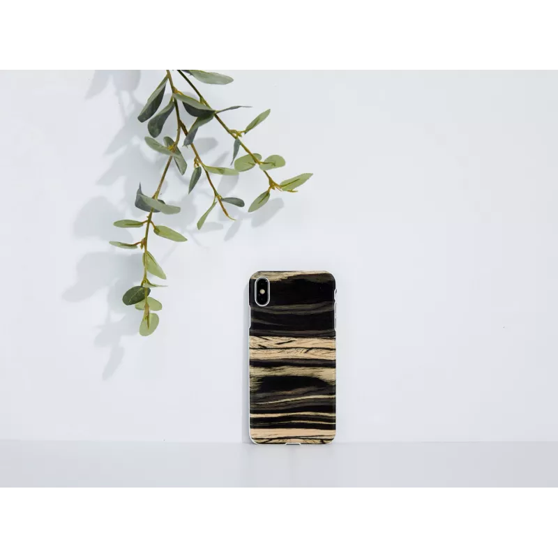 Puzdro na smartphone man and wood pre iPhone XS Max – White Ebony Finish