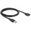 USB kábel DeLOCK 1m USB 3.0 USB 3.2 Gen 1 Micro-USB B čierny