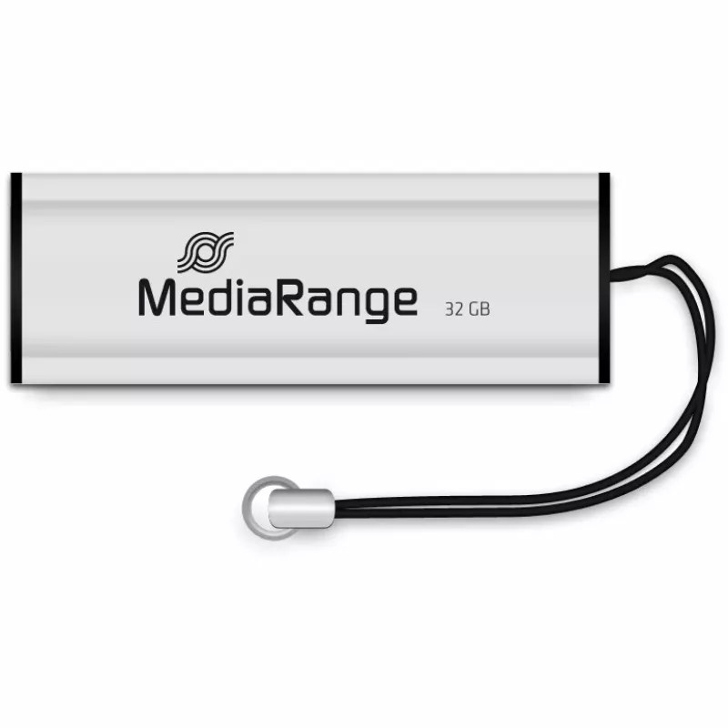 MediaRange SuperSpeed - USB kľúč - 32 GB - USB 3.0 - čierny/strieborný (MR916)