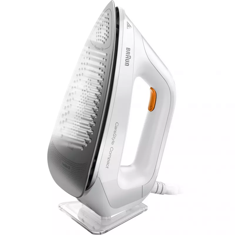 Braun CareStyle Compact IS 2132 WH parná žehliaca stanica, 2400 W, 1,5 l, 400 g/min, žehliaca plocha EloxalPlus, biela/oranžová