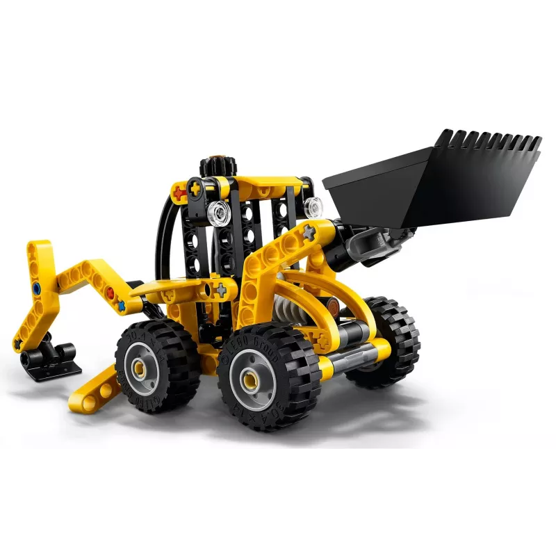 Stavebnica LEGO Technic Backhoe Loader 42197 — kĺbové riadenie, funkčný nakladač, 104 dielov, odporúčaný vek 7+