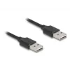 Špirálový kábel DeLOCK EASY-USB 2.0 Type-A konektor samec na Type-A konektor samec 0,5 m až 0,8 m čierny