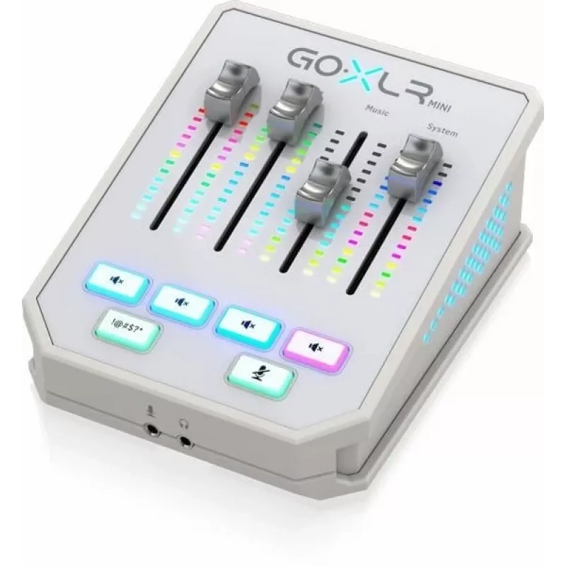 Audio mixér TC-Helicon GO XLR Mini-WH biely — kompaktný USB vokálny/interface mixér pre streaming