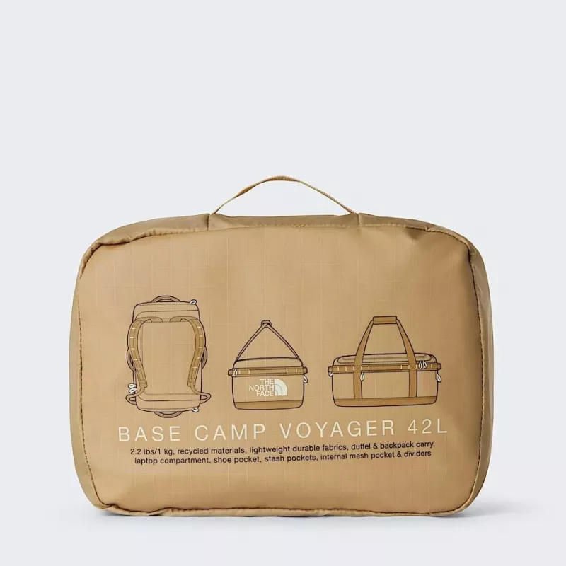 Taška The North Face Base Camp Voyager Duffel 42L - khaki/hnedá