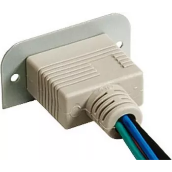 Kindermann Konnect 50 alu - VGA (HD15) 90° - modulárny Faceplate-Snap-In