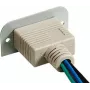 Kindermann Konnect 50 alu - VGA (HD15) 90° - modulárny Faceplate-Snap-In