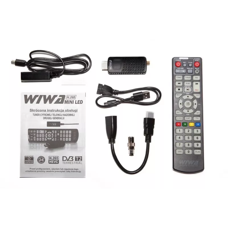 Dekodér tuner TV Wiwaj DVB-T2 Hevec Mini LED
