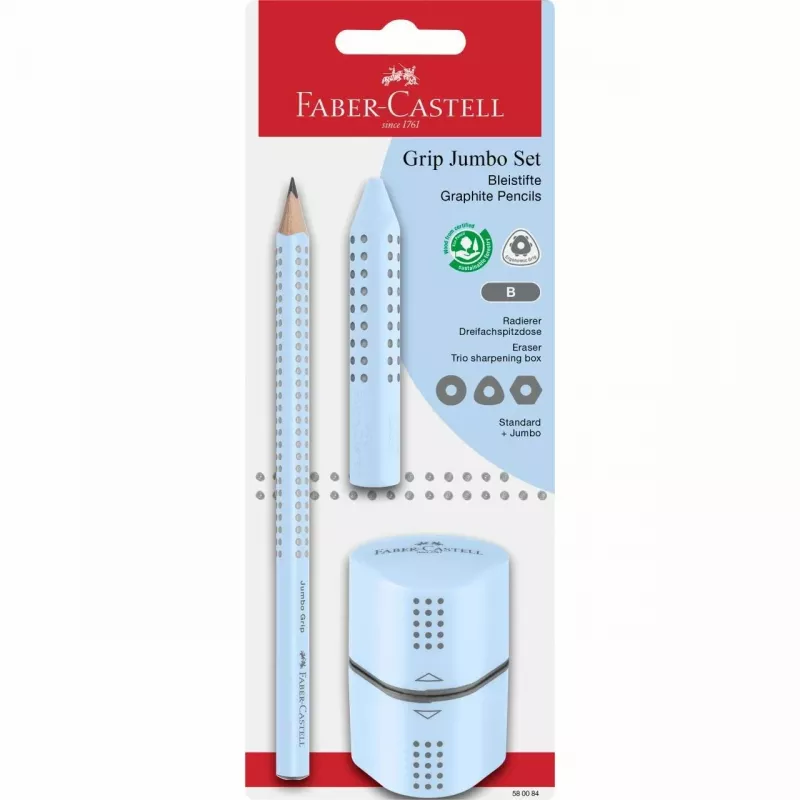 Grafitová ceruzka Faber-Castell 580084 B trojhranná modrá
