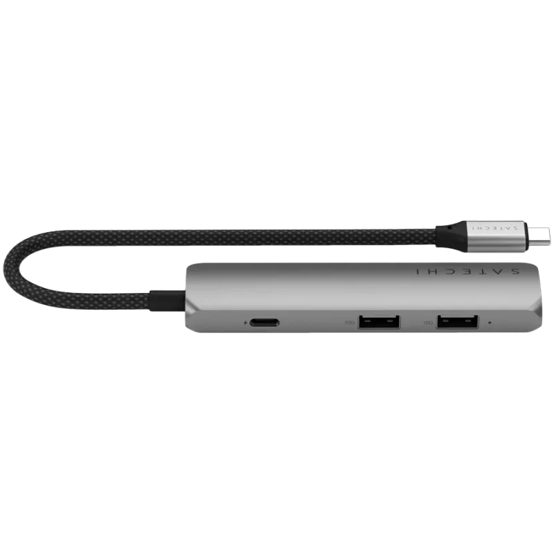 Satechi ST-P4SM rozbočovač USB Type-C 10000 Mbit/s sivý