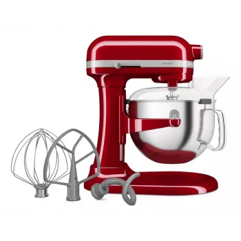 KitchenAid 5KSM60SPXEER kuchynský robot 375 W sivá, červená, nerezová oceľ