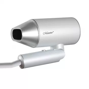 Fén Maestro MR-213 2100W sklopná rukoväť, 2 rýchlosti, studený vzduch, dvojstenný koncentrátor, strieborný