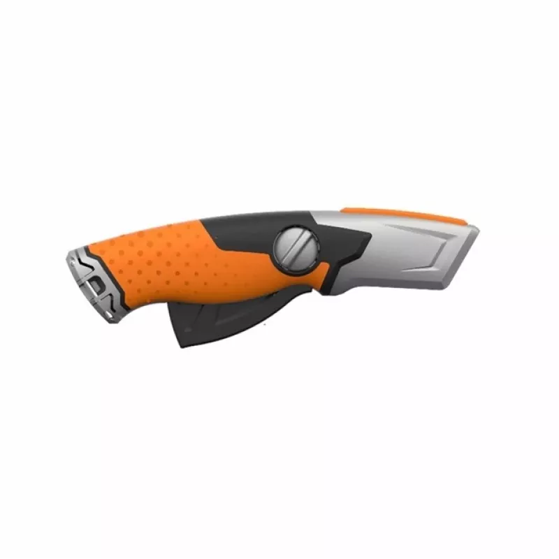 Fiskars 1062938 univerzálny nôž čierny, oranžový nôž s trapézovými čepeľami