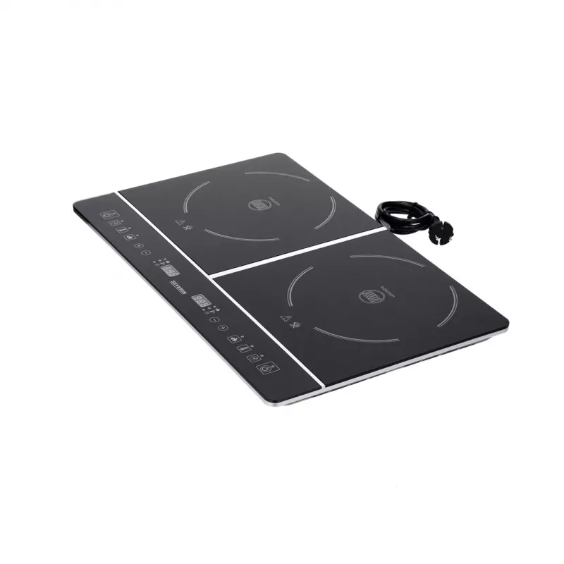 Dvojitá stolová indukčná varná platňa Severin DK 1031 3400 W, 2 varné zóny, dotykové ovládanie, časovač, čierna