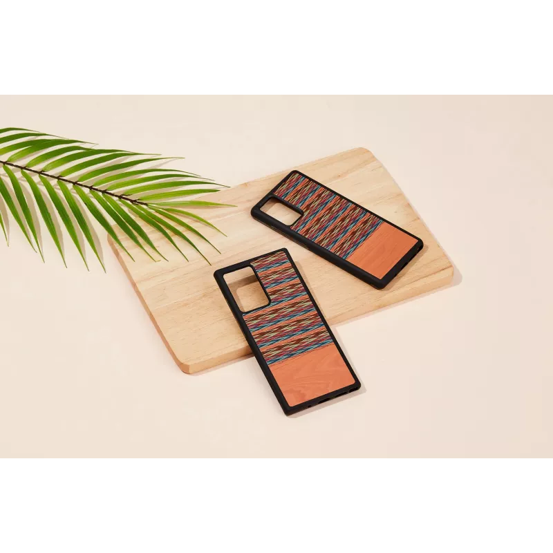 Puzdro na smartphone Man and Wood Galaxy Note 20 Ultra hnedá károvaná čierna