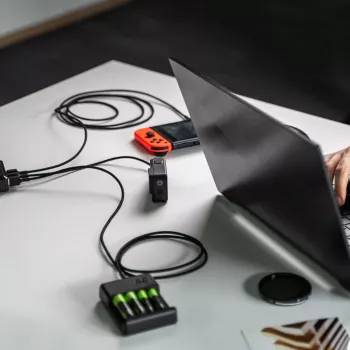 USB-C kábel sada Green Cell GC Ray — USB A na USB C 3 dĺžky (30 cm, 120 cm, 200 cm), USB PD, 480 Mbit/s, 2,4 A, čierna