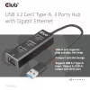 USB hub CLUB3D USB 3.2 Gen1 Type-A s 3 portami a Gigabit Ethernet