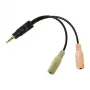 LogiLink - audio adaptér - Mini-Phone 3,5 mm, 4-pin (M) - Mini-Phone stereo 3,5 mm (W) - 15cm - čierny (CA0021)