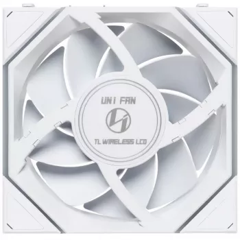 Lian Li UNI FAN TL Wireless LCD 120 White — 120mm PWM ventilátor s bezdrôtovým LCD ovládačom