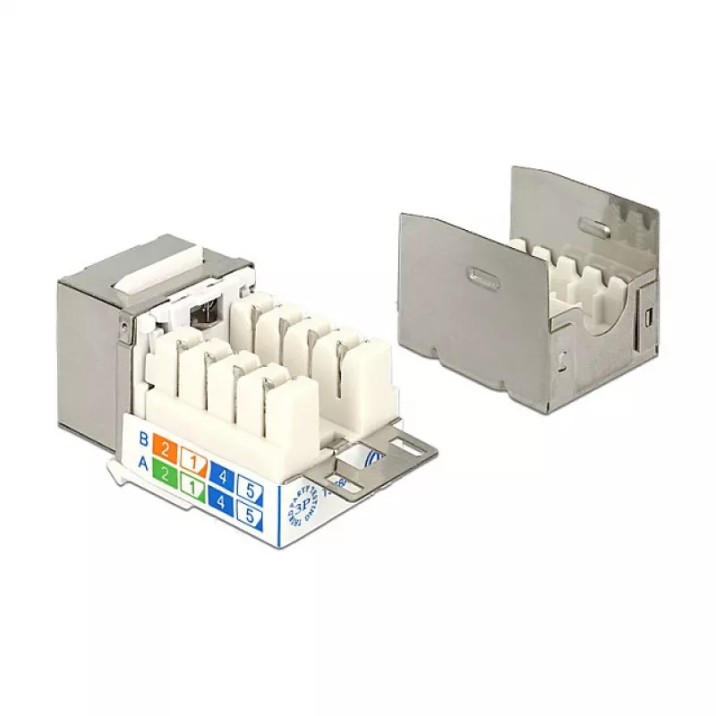 Delock 86404 modul Keystone RJ45 Secure Cat.6 na LSA, biely