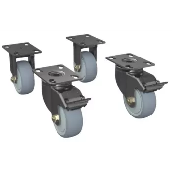 Rackové kolieska Zebra CS-RAC-WHEEL pre 30–60-pozíciové serverové racky – sada pre mobilitu racku