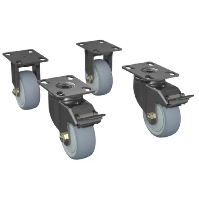Rackové kolieska Zebra CS-RAC-WHEEL pre 30–60-pozíciové serverové racky – sada pre mobilitu racku