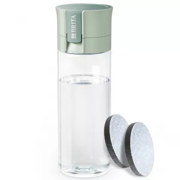 Opakovane použiteľná fľaša na pitie BRITA Fill&Go Vital 600 ml s integrovaným MicroDisc filtrom, zelená