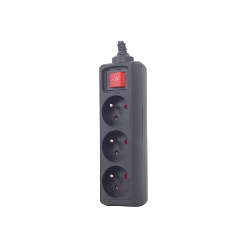 Gembird EG-PSU3F-01 prepäťová ochrana čierna 3 AC zásuvky 230 V 0,6 m