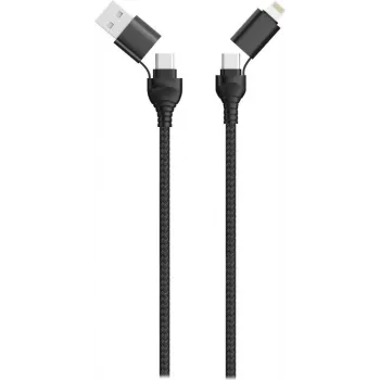 USB kábel 2GO 797369 1,2 m USB-A/USB-C USB-C/Lightning čierna