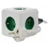 Allocacoc PowerCube Extended typ E zásuvková lišta 1,5 m 5 AC zásuviek interiér zelená
