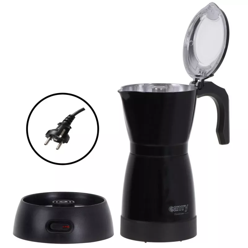 Elektrický moka kávovar Camry CR 4415b 0,5 l, 480 W, čierna