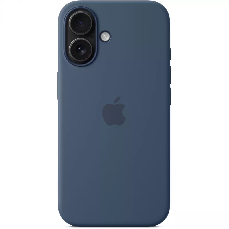 Apple MYY23ZM/A silikónové puzdro s MagSafe pre iPhone 16, modré (Denim)