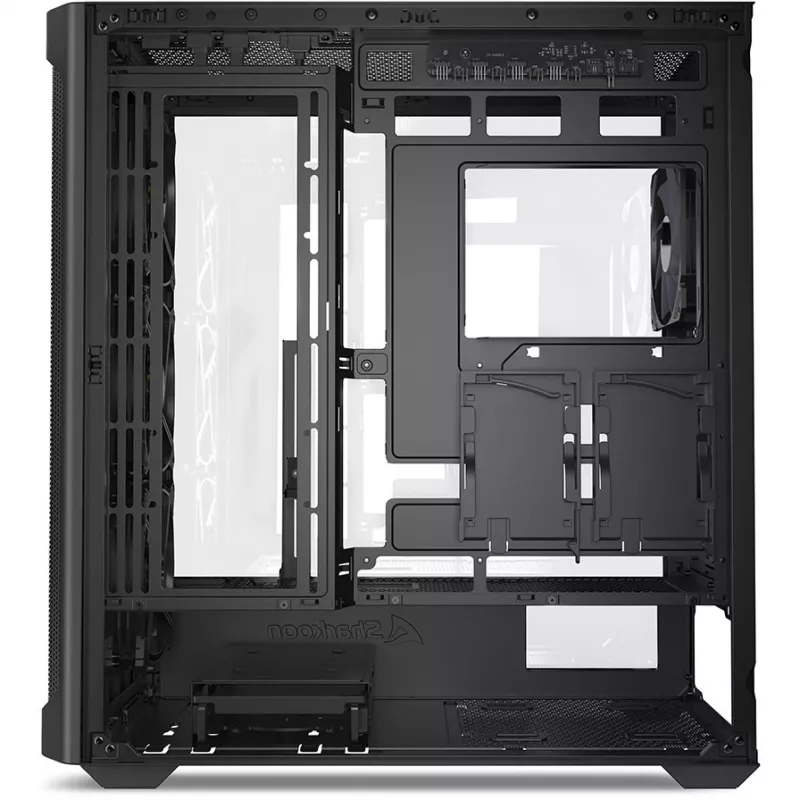 PC skriňa Sharkoon AK4W RGB pásiková Midi Tower čierna