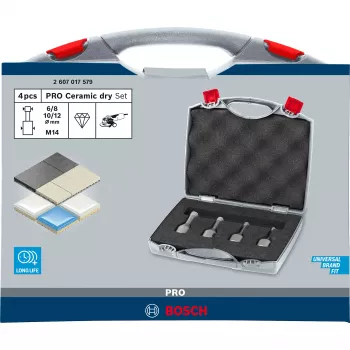 Bosch HSS Twist Drill Bits Cobalt sady, fréza, tvrdá keramika, dlažba, 1,2 cm, Bosch, strieborná, 4 ks