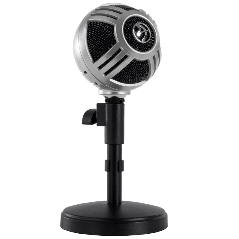 Arozzi Sfera stolný mikrofón, USB - chróm